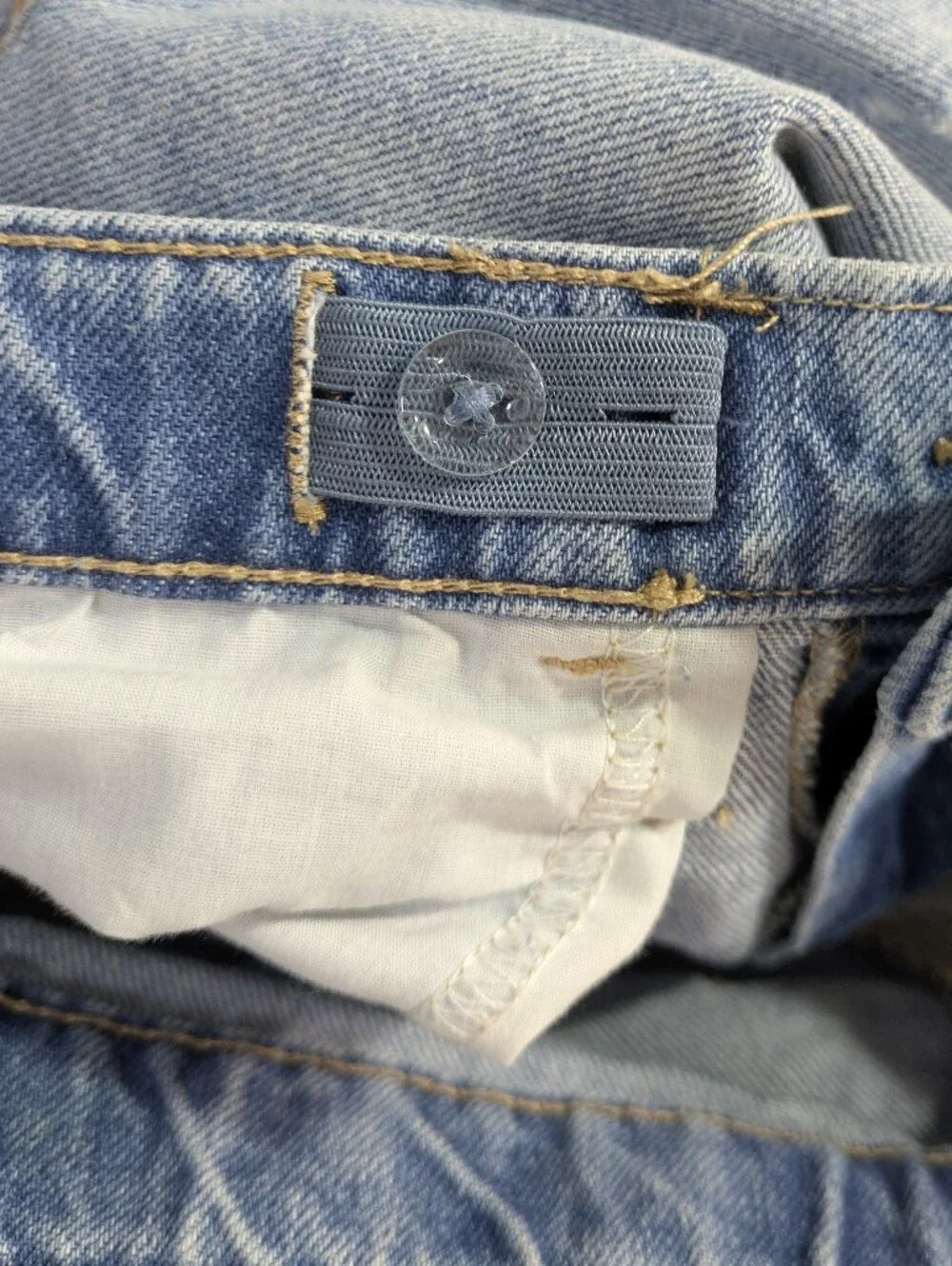 Old Navy High Rise Baggy Wide Leg Jeans - Size 14 Girls - Adjustable Waist
